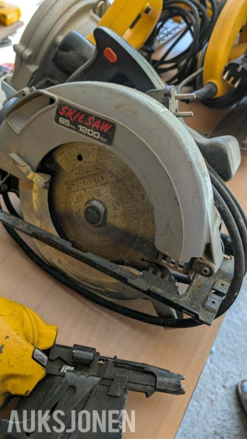 Stor samling med verktøy - dewalt, paslode, fine, +++