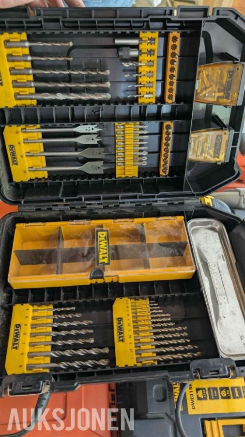 Stor samling med verktøy - dewalt, paslode, fine, +++