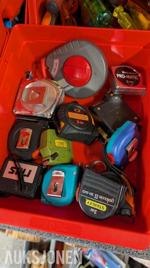 Stor samling med verktøy - dewalt, paslode, fine, +++