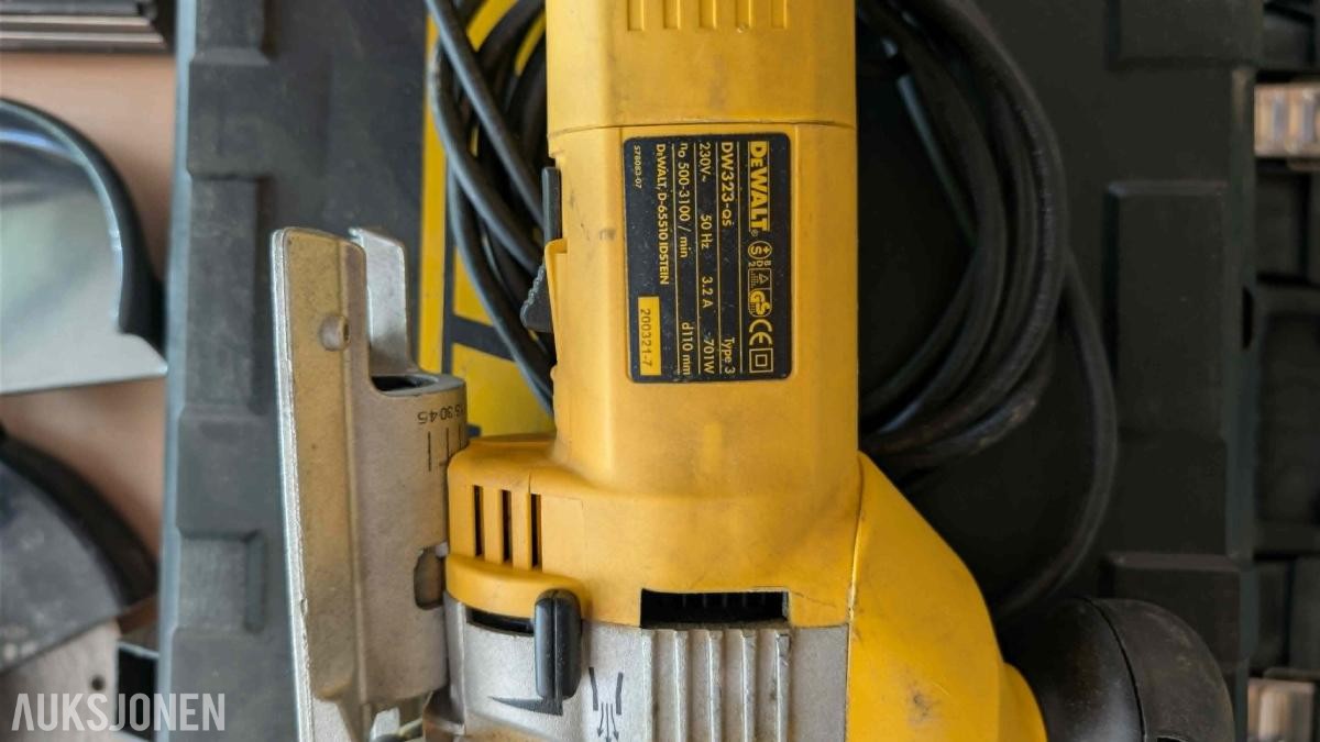 Stor samling med verktøy - dewalt, paslode, fine, +++