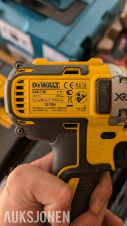 Stor samling med verktøy - dewalt, paslode, fine, +++