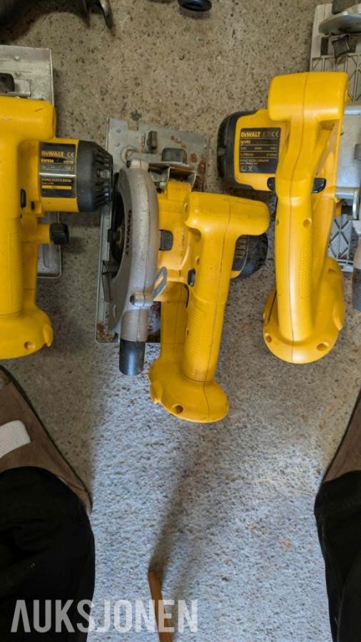 Stor samling med verktøy - dewalt, paslode, fine, +++