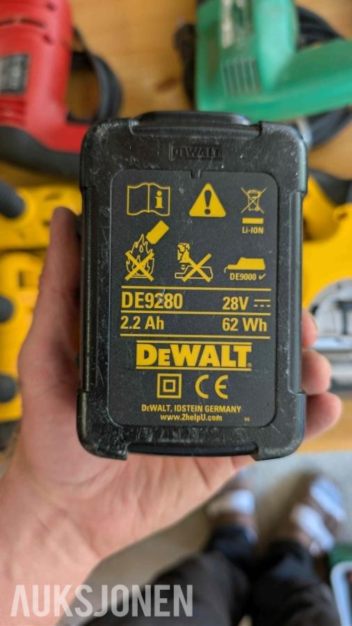 Stor samling med verktøy - dewalt, paslode, fine, +++