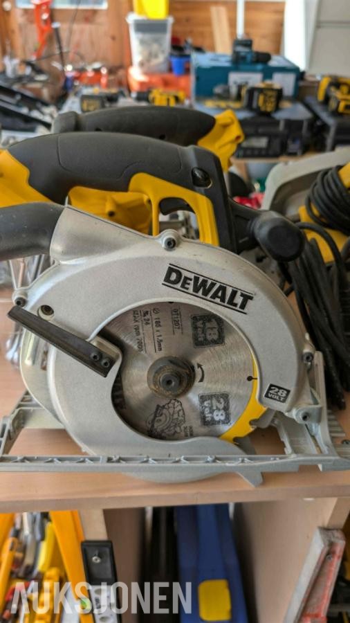 Stor samling med verktøy - dewalt, paslode, fine, +++