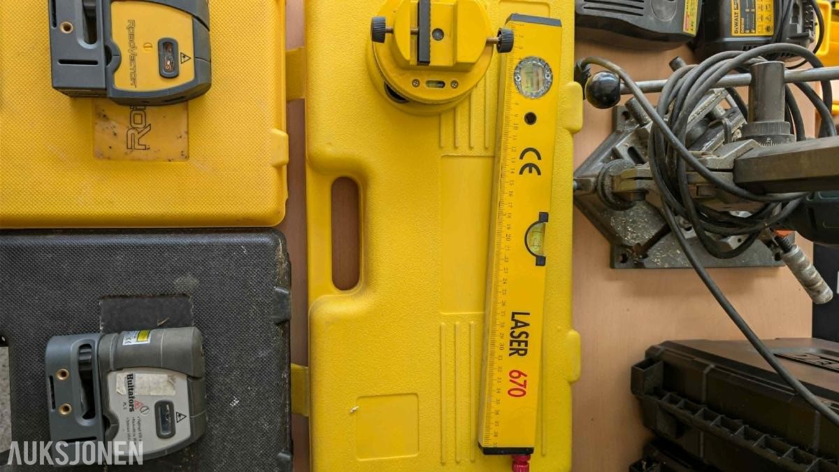Stor samling med verktøy - dewalt, paslode, fine, +++