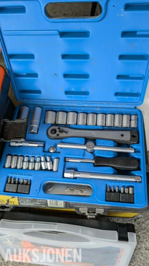 Stor samling med verktøy - dewalt, paslode, fine, +++