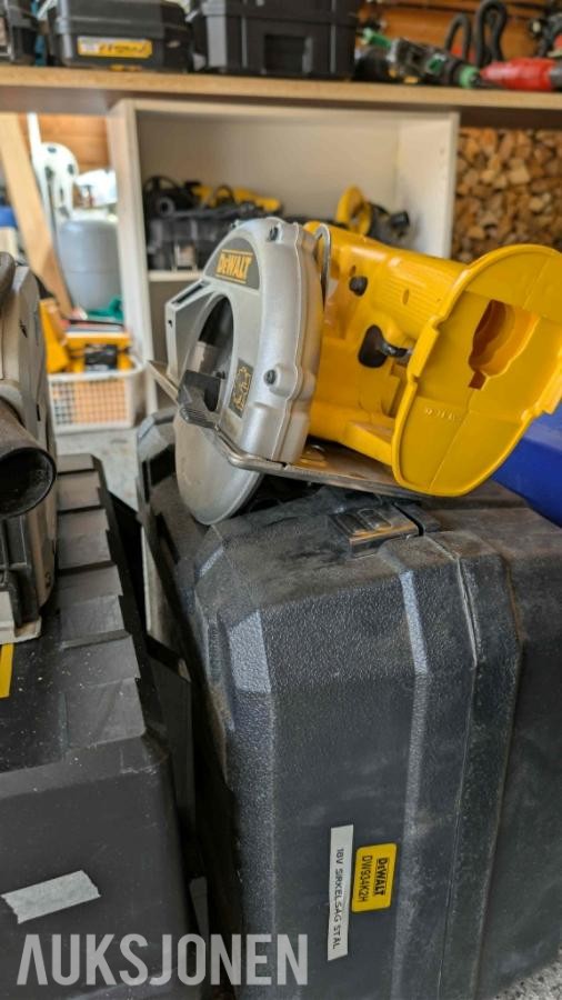 Stor samling med verktøy - dewalt, paslode, fine, +++