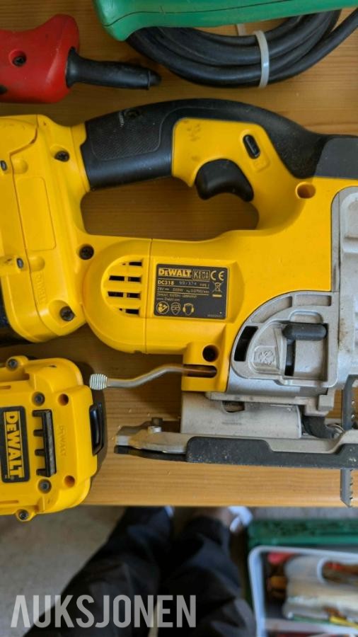Stor samling med verktøy - dewalt, paslode, fine, +++