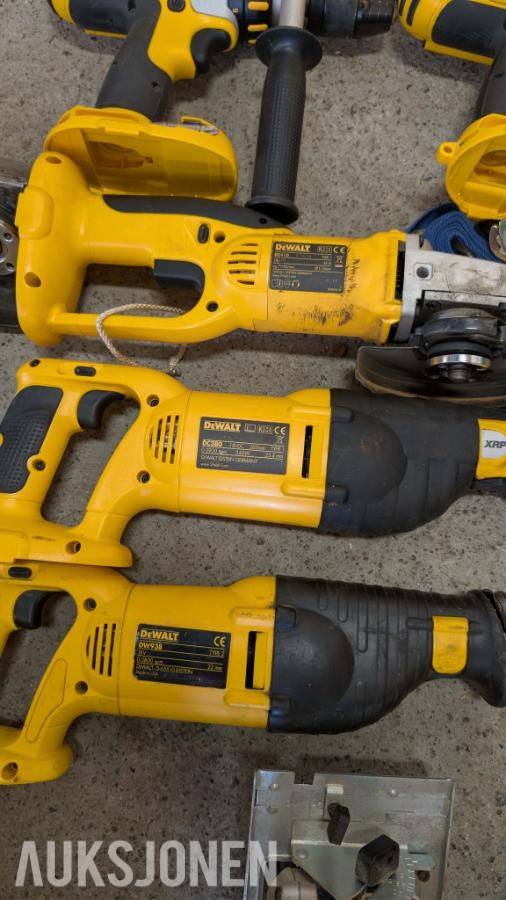 Stor samling med verktøy - dewalt, paslode, fine, +++