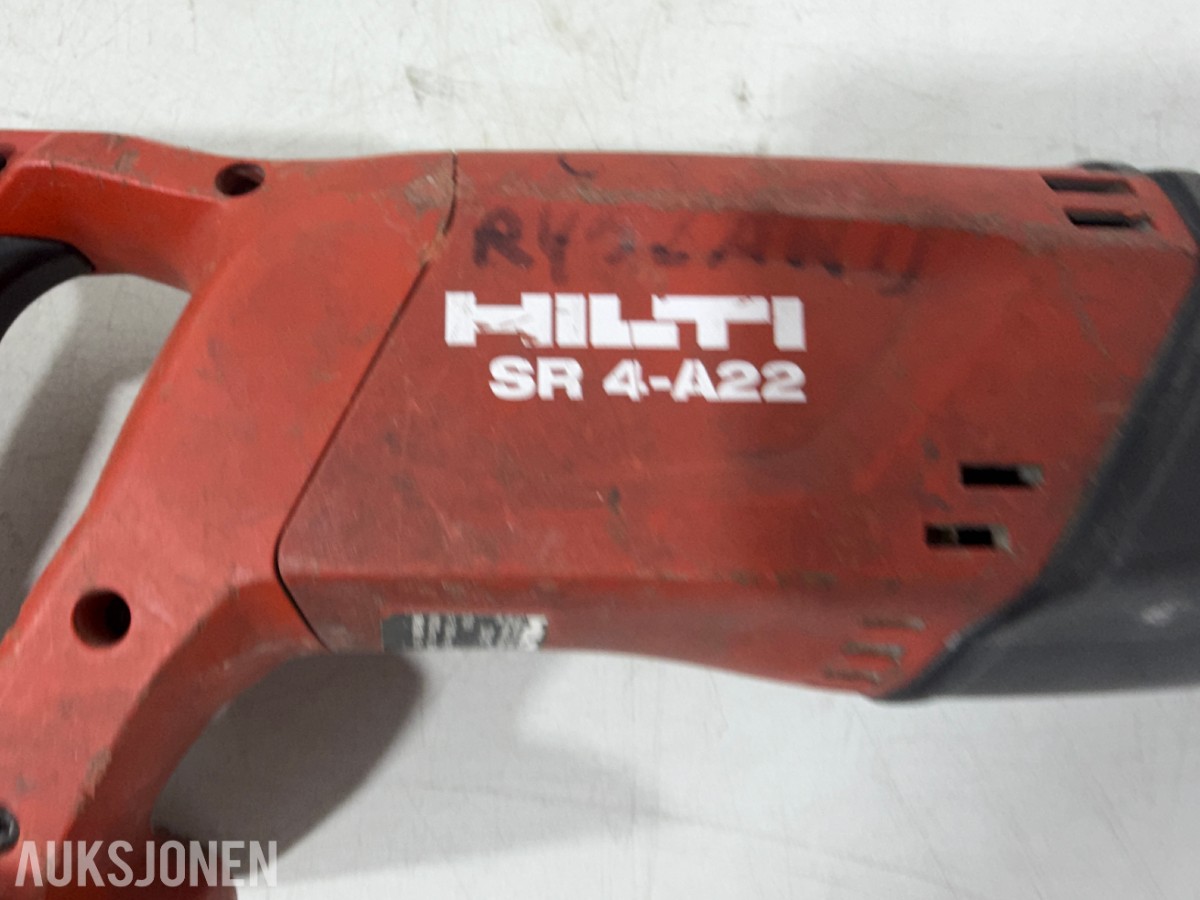 Stort parti Hilti batteriverktøy, batterier, ladere og festeverktøy 