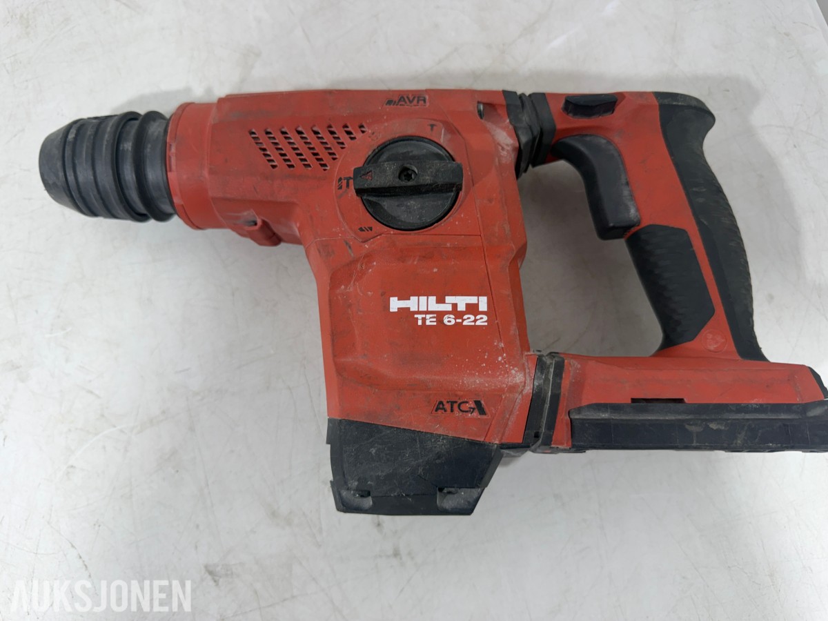 Stort parti Hilti batteriverktøy, batterier, ladere og festeverktøy 