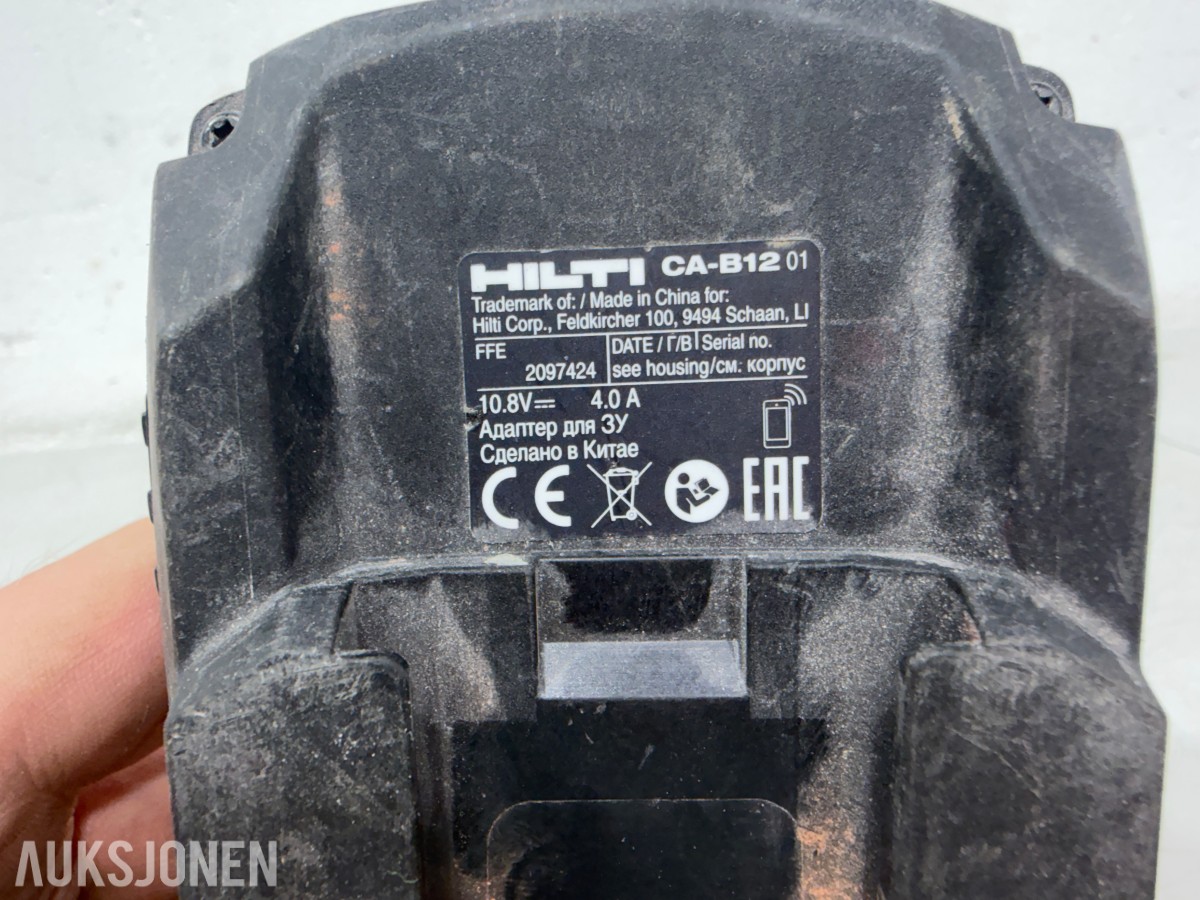Stort parti Hilti batteriverktøy, batterier, ladere og festeverktøy 