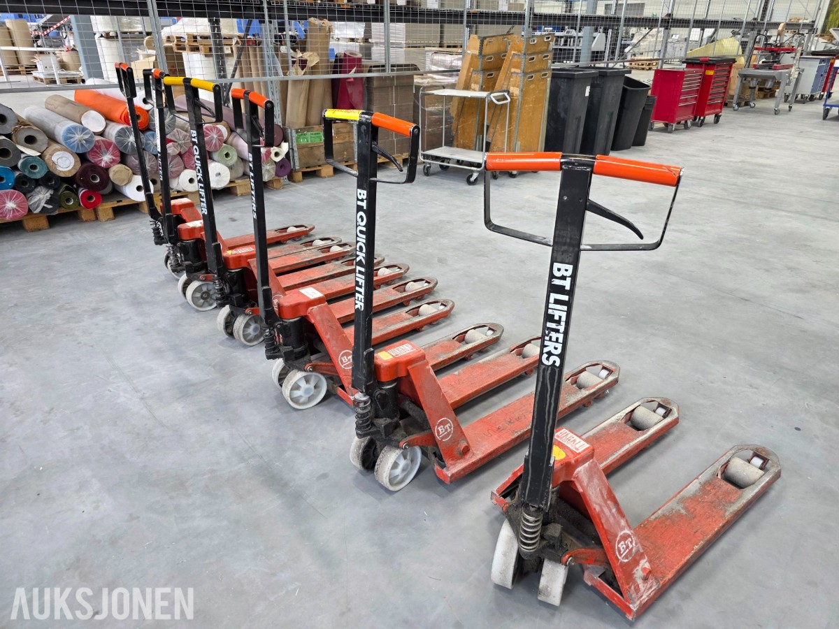 6 stk BT Quick lifters Jekketraller