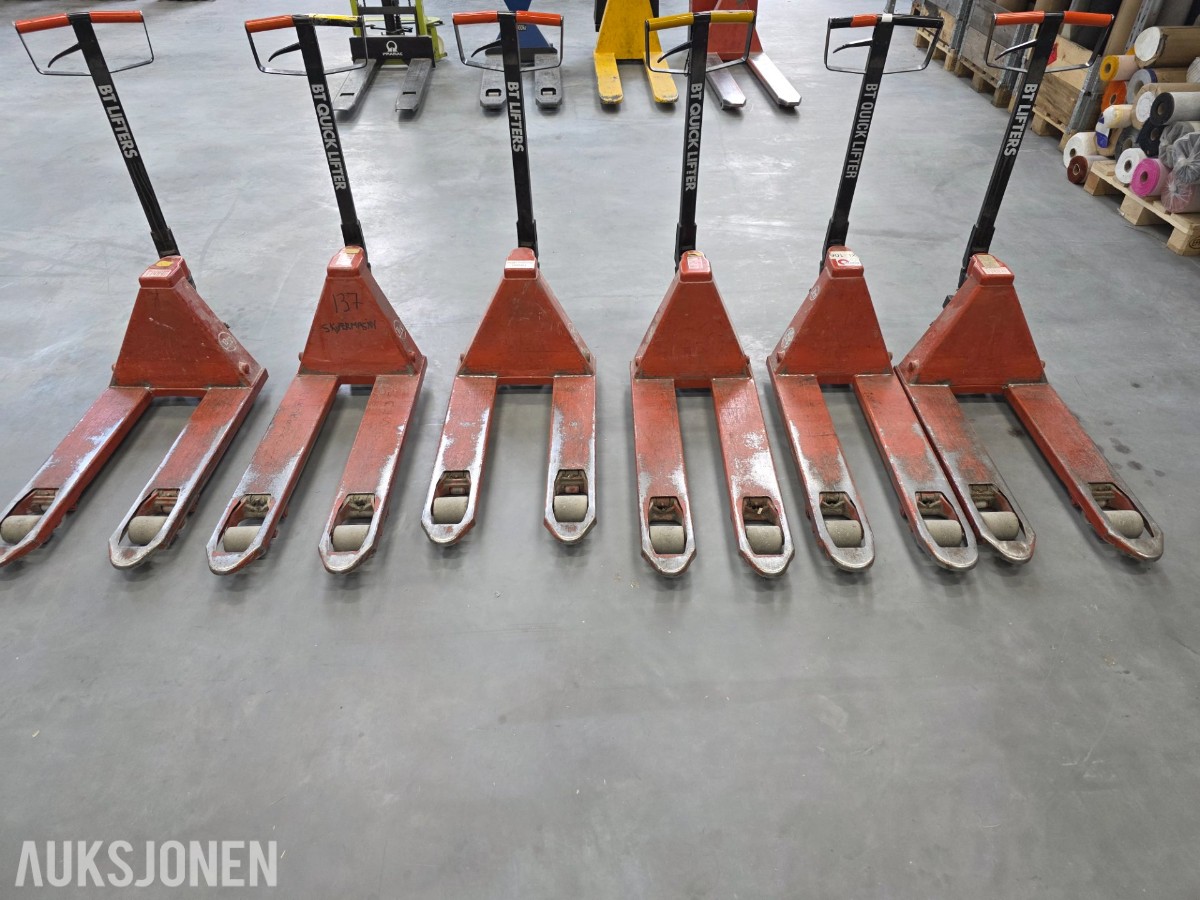 6 stk BT Quick lifters Jekketraller
