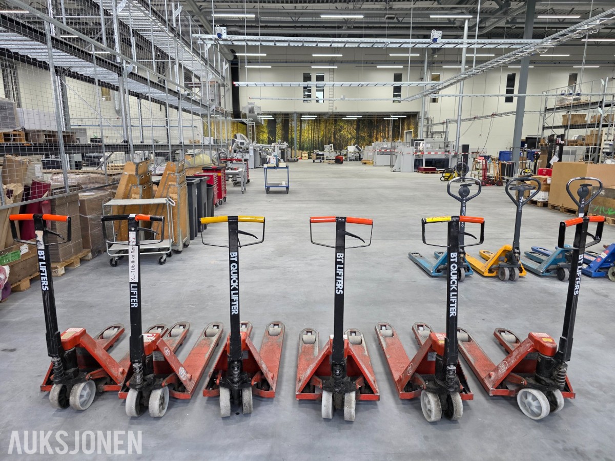 6 stk BT Quick lifters Jekketraller