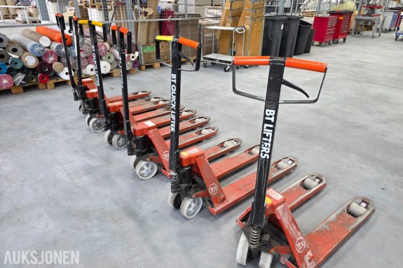 6 stk BT Quick lifters Jekketraller