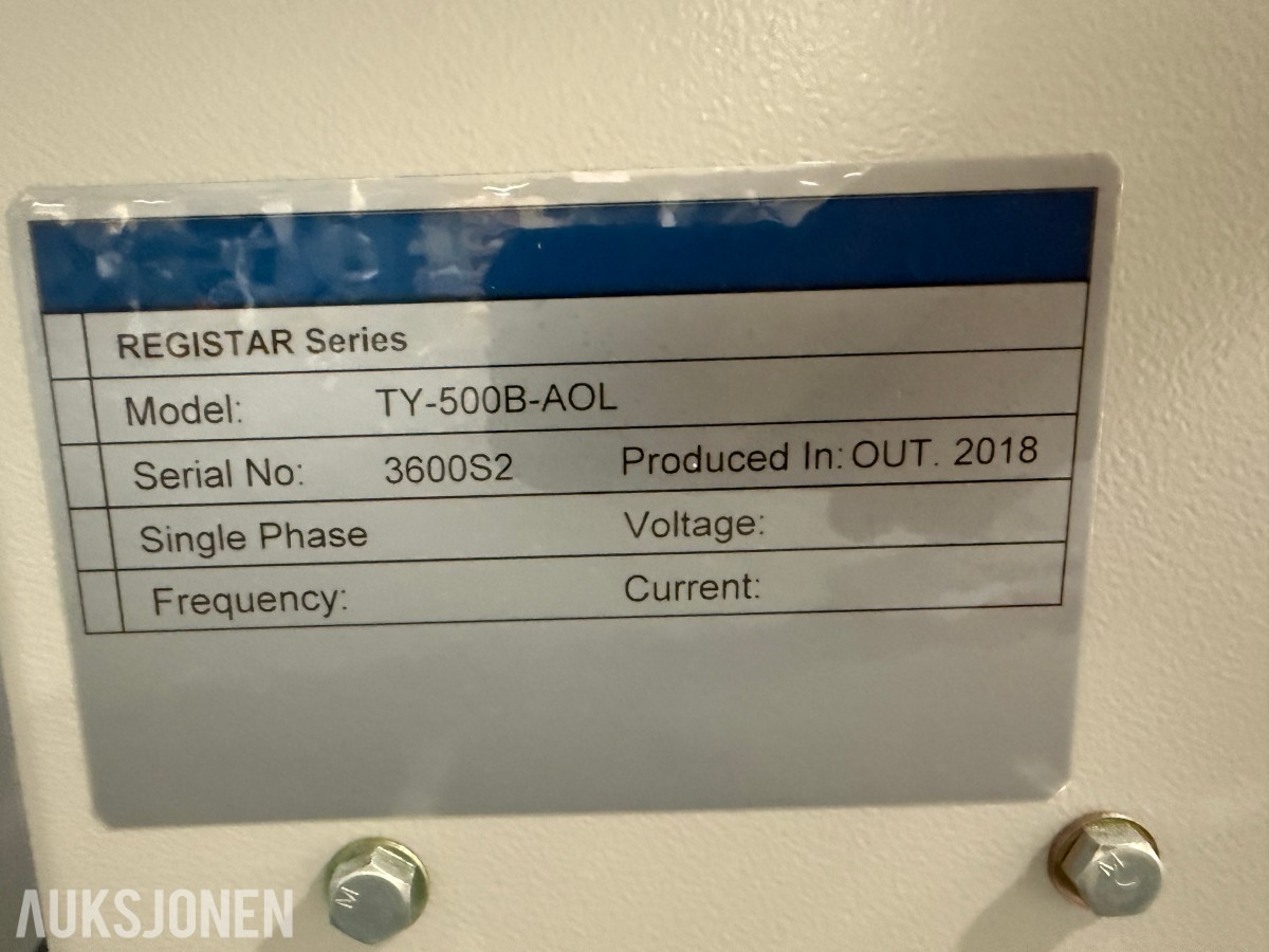 2018 Trang Yun TY-500AB-AOL Stansemaskin