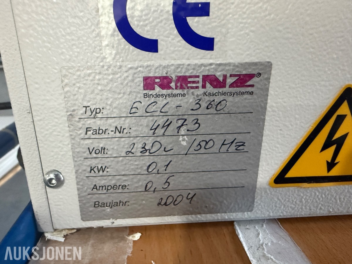 2004 Renz DTP 340A & ECL 360 Innbindingsmaskiner