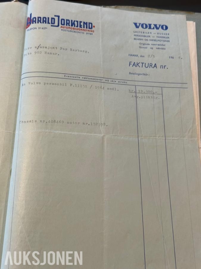 1964 Volvo PV 544 B18 NORSK SOLGT, MED NORSK HISTORIKK