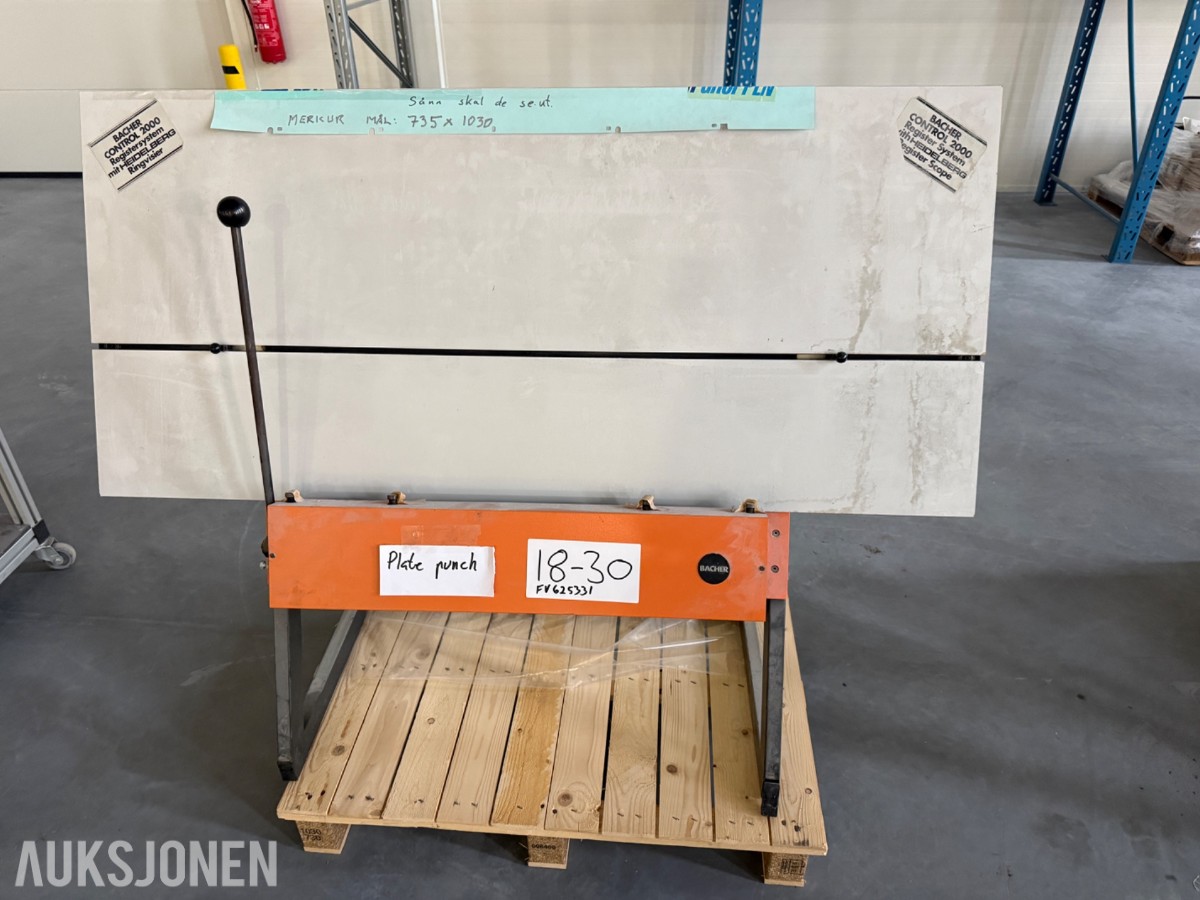 Bacher Control 2000 Plate Punch