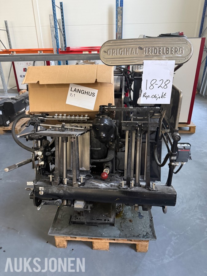 Heidelberg Tiegel Vingepresse REP OBJEKT