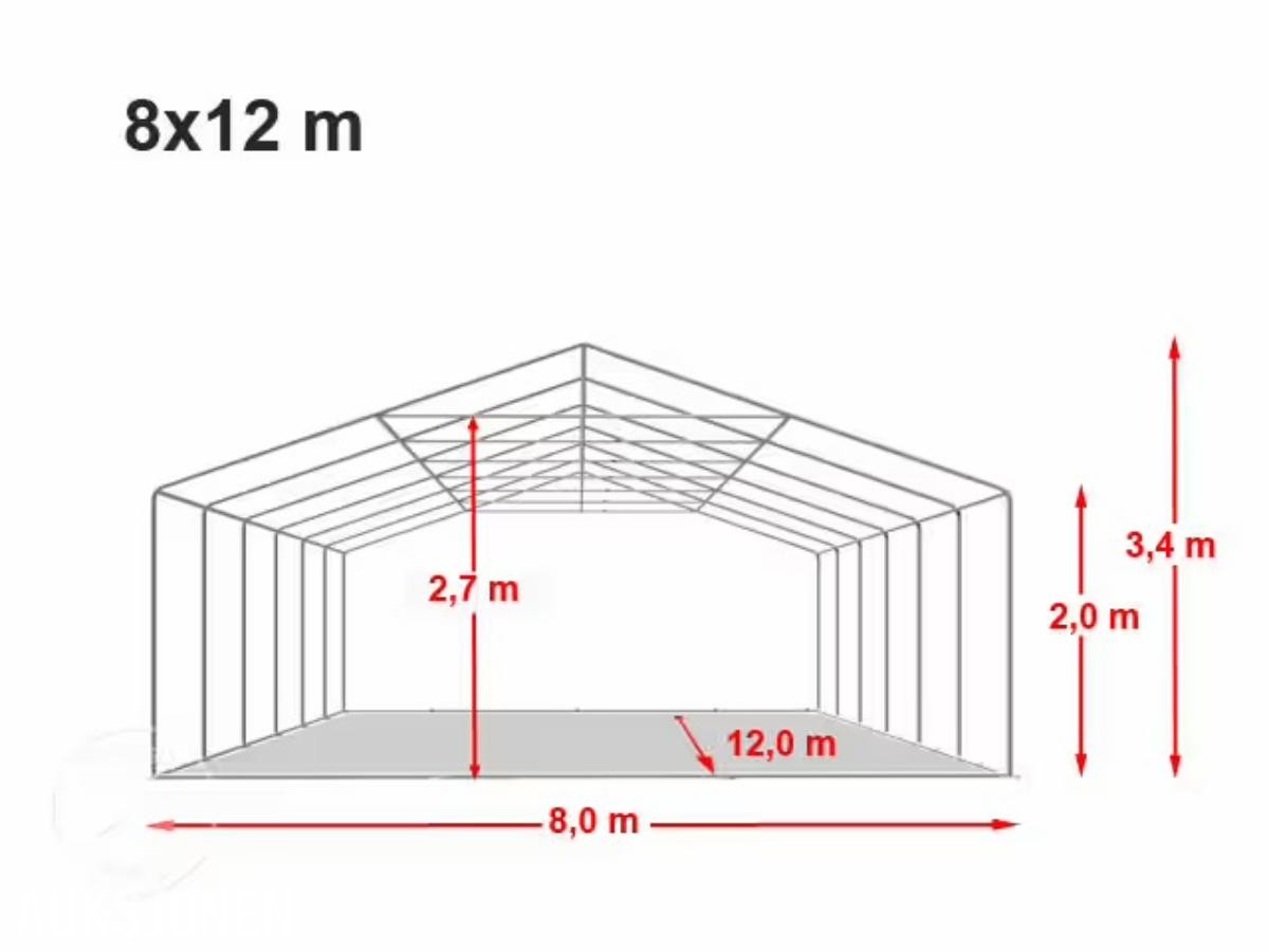 2026 Toolport 8x12 meter partytelt