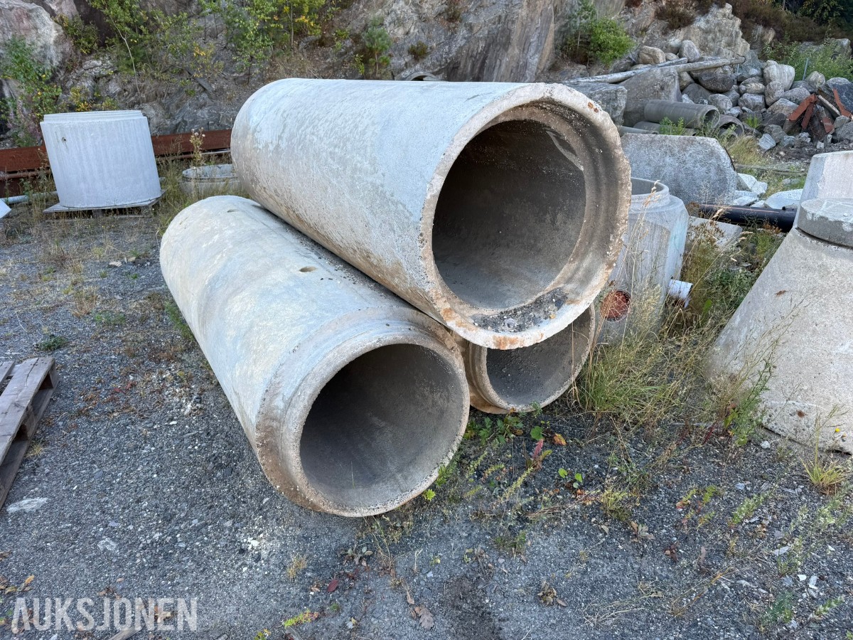 3 stk. betongrør Ø500 mm – 2,25 m lengde – overvann / drenering
