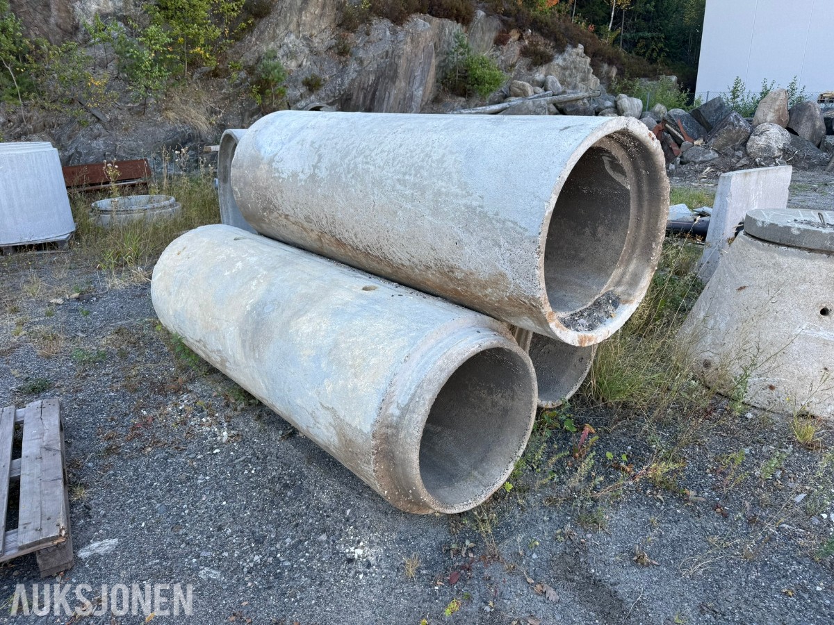 3 stk. betongrør Ø500 mm – 2,25 m lengde – overvann / drenering