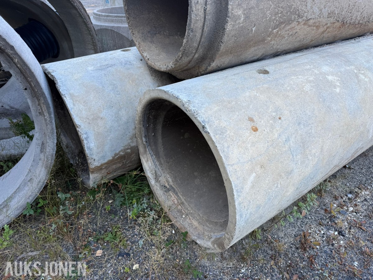 3 stk. betongrør Ø500 mm – 2,25 m lengde – overvann / drenering