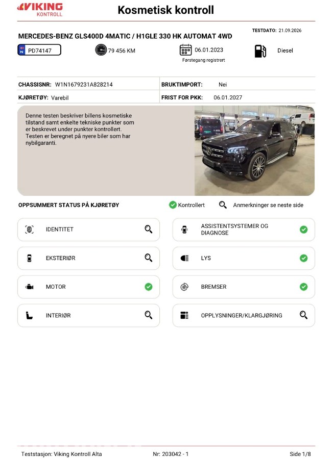 2023 Mercedes-Benz GLS, 400d 4MATIC, 77800km