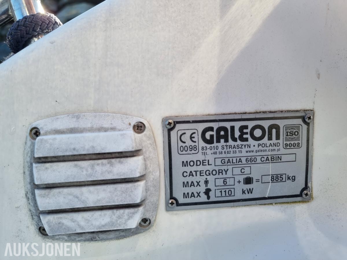 2001 Galia Galeon 660WA båt med Mercury Seapro motor - masse utstyr