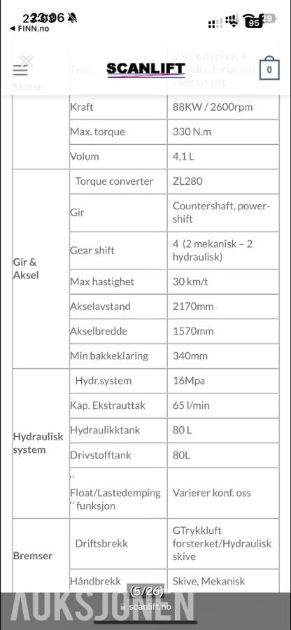 2016 Heracles h928 Hjullaster