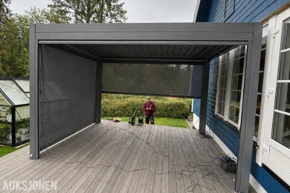 2026 De luxe manuell lamell 4x3m - Antrasitt De luxe