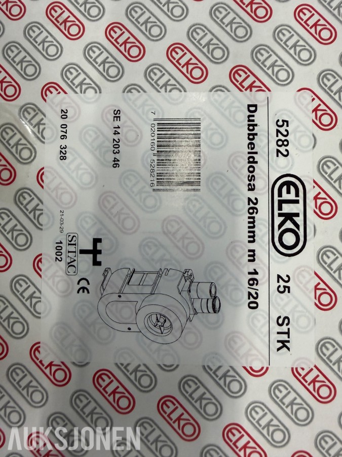ELKO BIG BOX – Dobbeldose veggboks 132 ST.