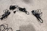 8 stk HP PC-skjermer med Lenovo ThinkPad USB-C-dokkingstasjoner og datautstyr
