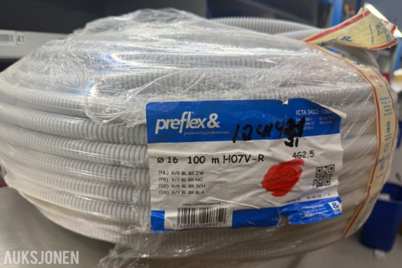 Ferdigtrukket PN1-rør 4G2,5 mm² – 8 ruller
