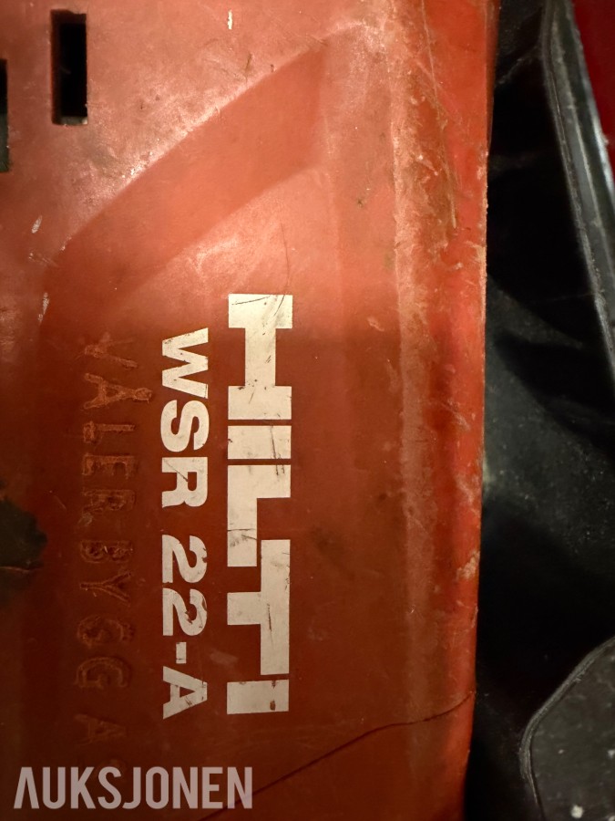 Hilti batteriverktøy. Drill, sirkelsag, bajonettsag og skrumaskin. 22 volt. 