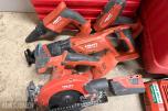 Hilti batteriverktøy. Drill, sirkelsag, bajonettsag og skrumaskin. 22 volt. 