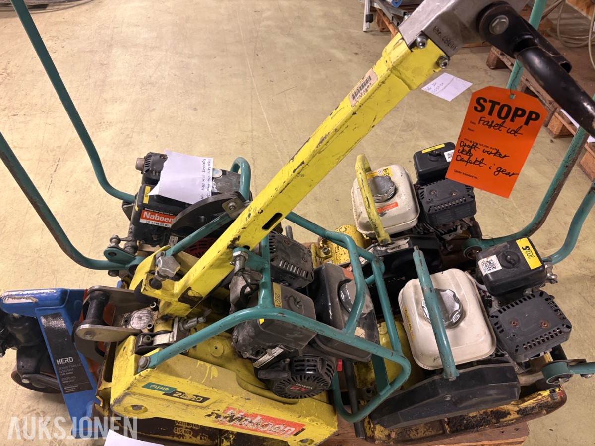 4 stk. platevibratorer, Ammann APF/APR, reparasjonsobjekter