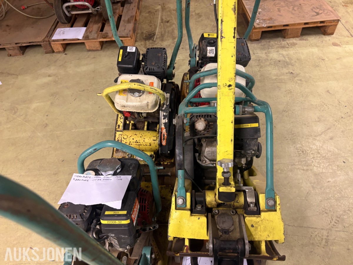 4 stk. platevibratorer, Ammann APF/APR, reparasjonsobjekter
