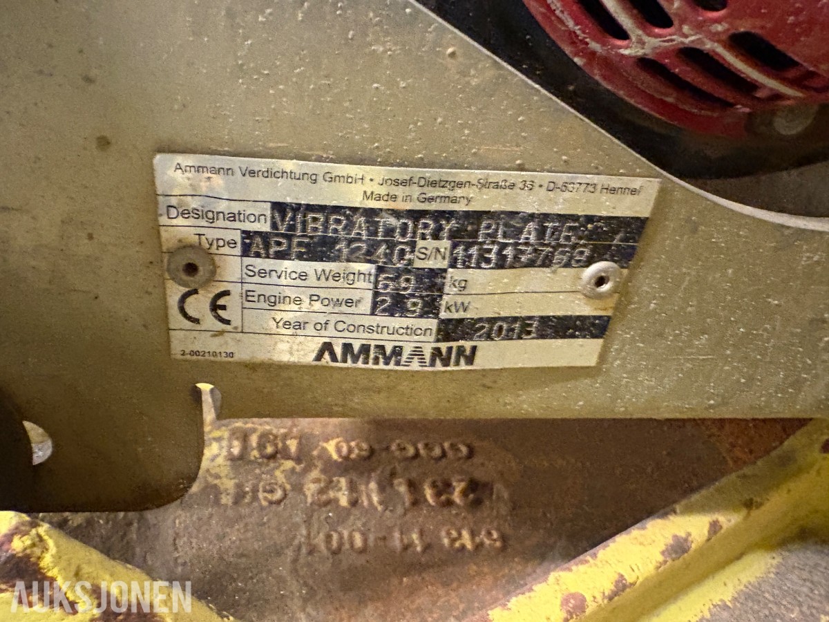 4 stk. platevibratorer, Ammann APF/APR, reparasjonsobjekter