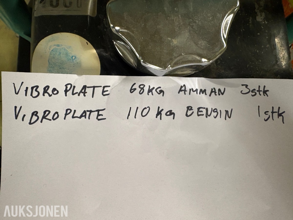 4 stk. platevibratorer, Ammann APF/APR, reparasjonsobjekter