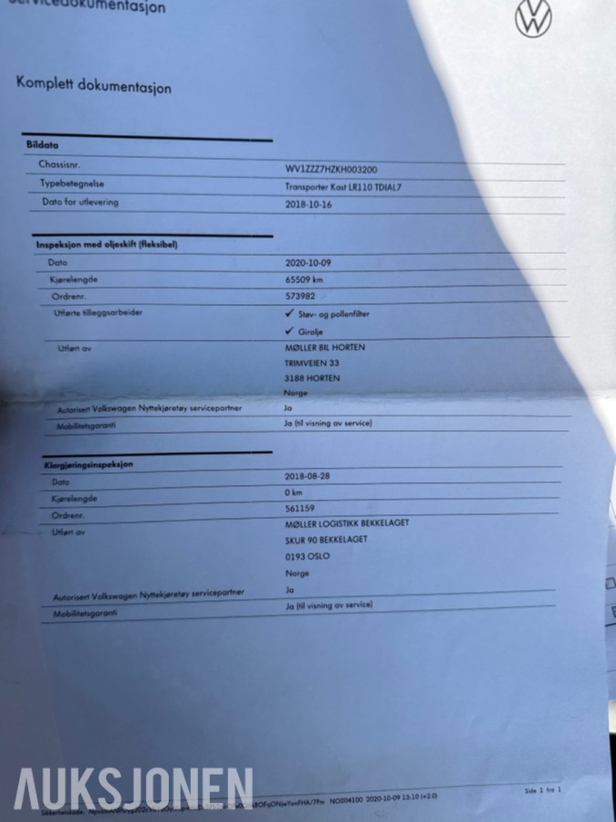 2019 Volkswagen Transporter 2,0 TDI 150hk Lang 4Motion - EU OK - 276974 km