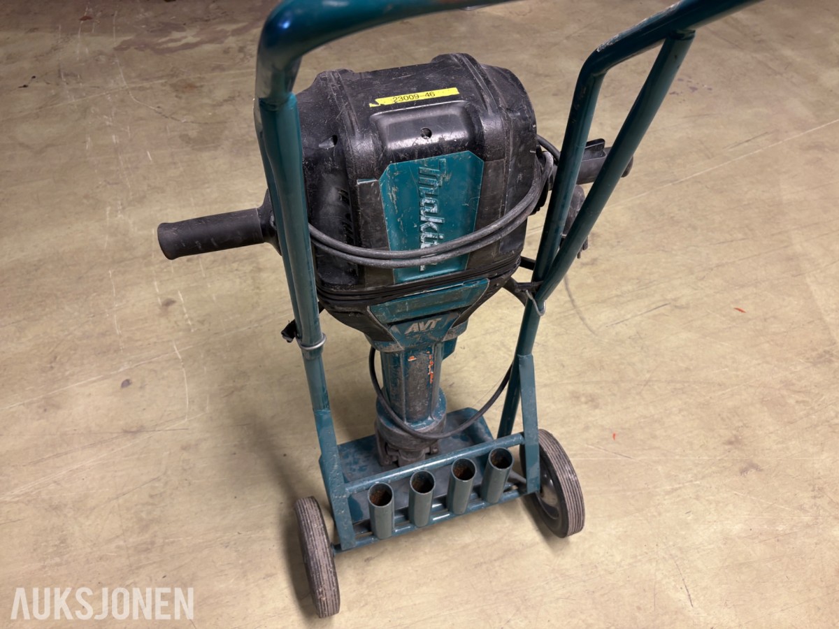 Makita pigghammer/meisel med transportvogn