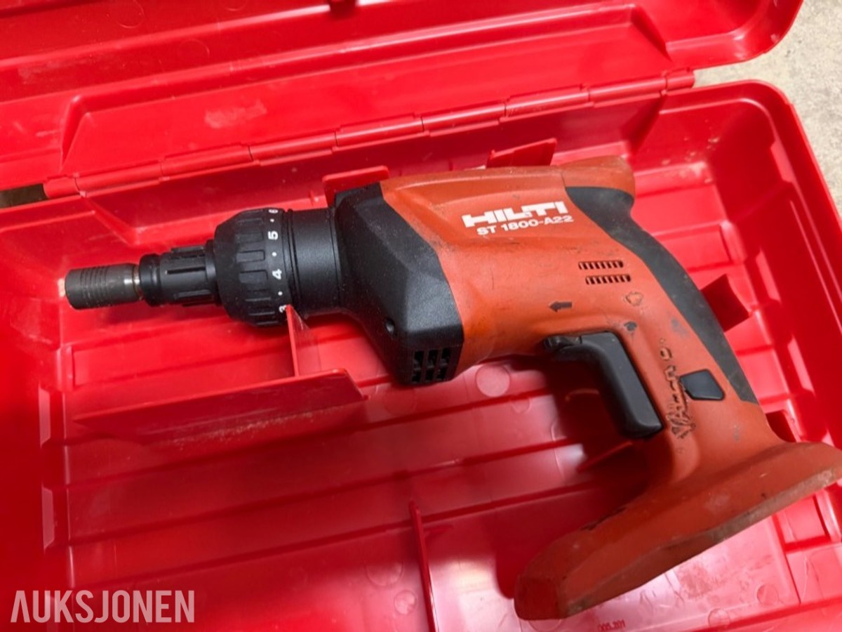 Hilti Batteriverktøy. Skrumaskin, gipsskrutrekker og sirkelsag. 22 volt