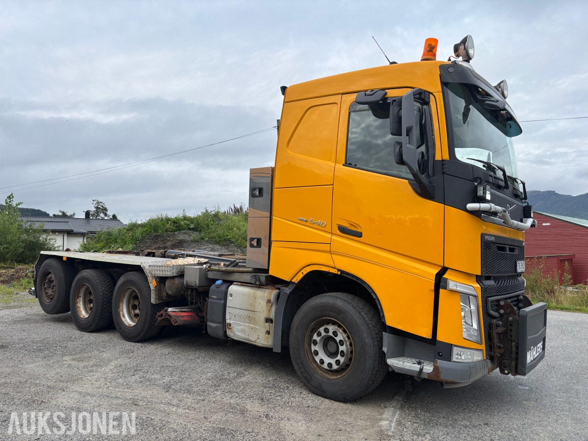 2019 VOLVO FH 540 EURO6 8x4 KROKBIL – ZETTERBERGS PALIFT T22 - MAHLE MIDTSKJÆR OG BRØYTEPLATE