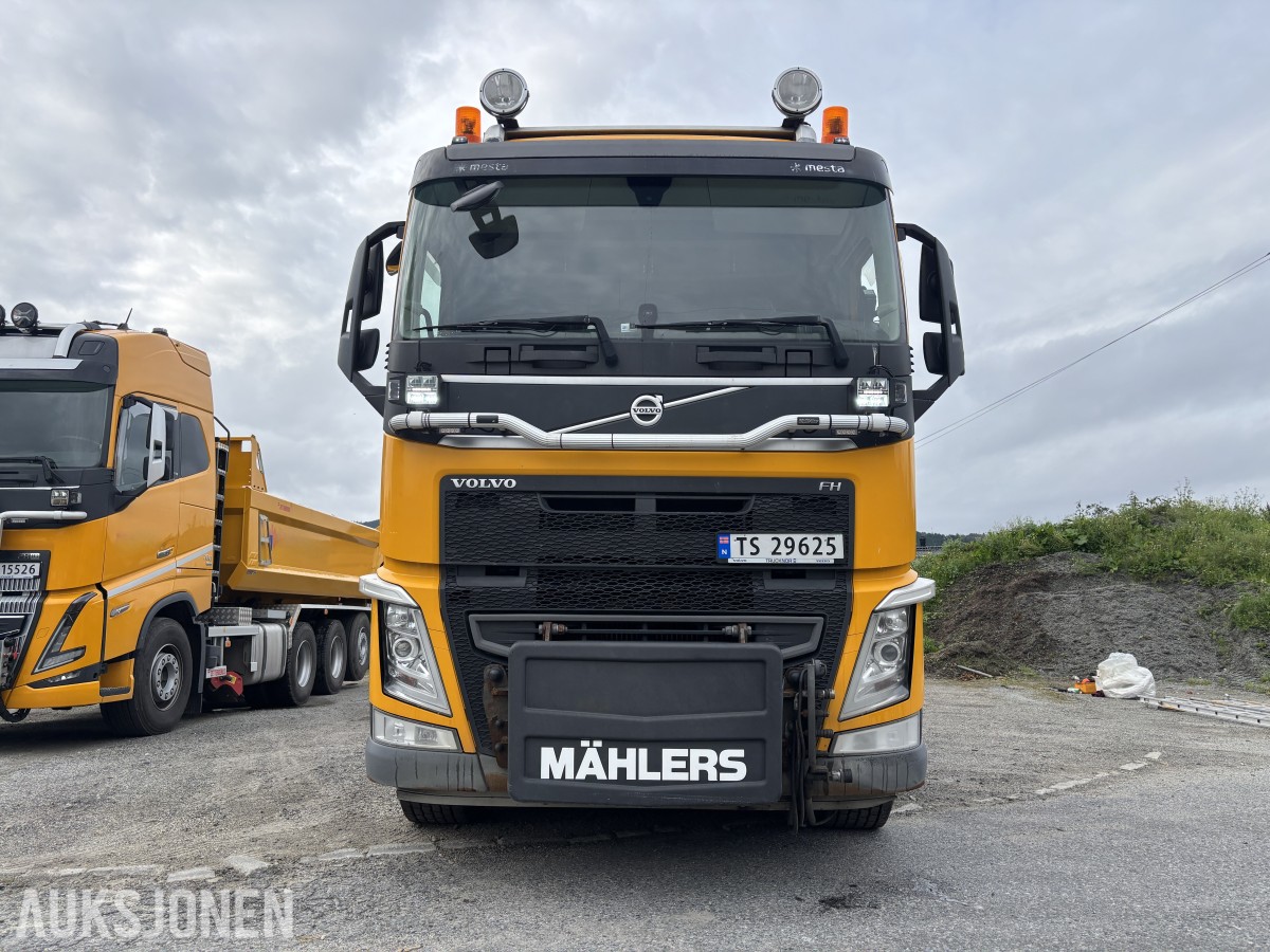 2019 VOLVO FH 540 EURO6 8x4 KROKBIL – ZETTERBERGS PALIFT T22 - MAHLE MIDTSKJÆR OG BRØYTEPLATE