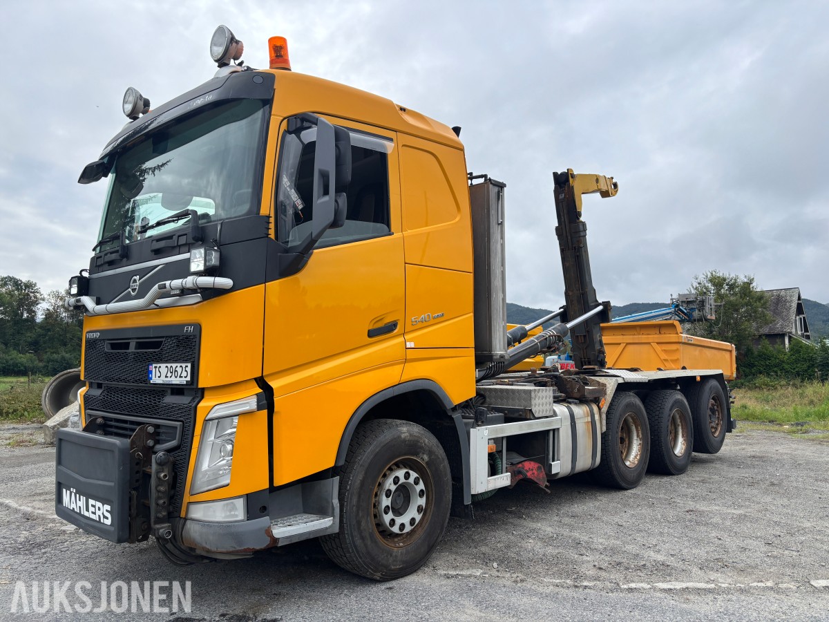 2019 VOLVO FH 540 EURO6 8x4 KROKBIL – ZETTERBERGS PALIFT T22 - MAHLE MIDTSKJÆR OG BRØYTEPLATE