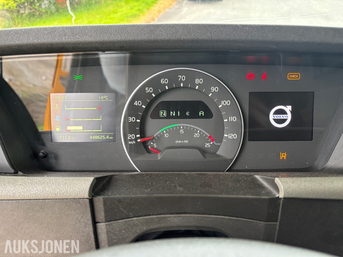 2019 VOLVO FH 540 EURO6 8x4 KROKBIL – ZETTERBERGS PALIFT T22 - MAHLE MIDTSKJÆR OG BRØYTEPLATE