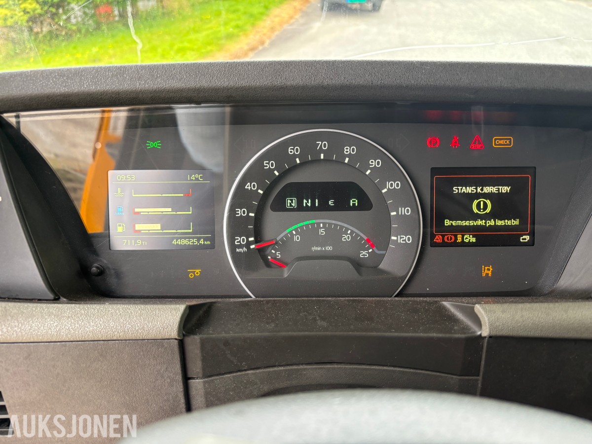 2019 VOLVO FH 540 EURO6 8x4 KROKBIL – ZETTERBERGS PALIFT T22 - MAHLE MIDTSKJÆR OG BRØYTEPLATE